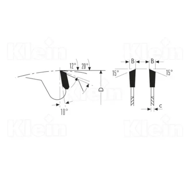 Lame circolari universali HW Klein CDS.X6F per portalama