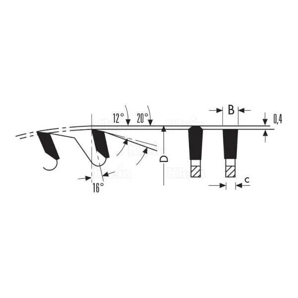 Lame HW Klein HCS per sezionatrici a dente trapezio piano