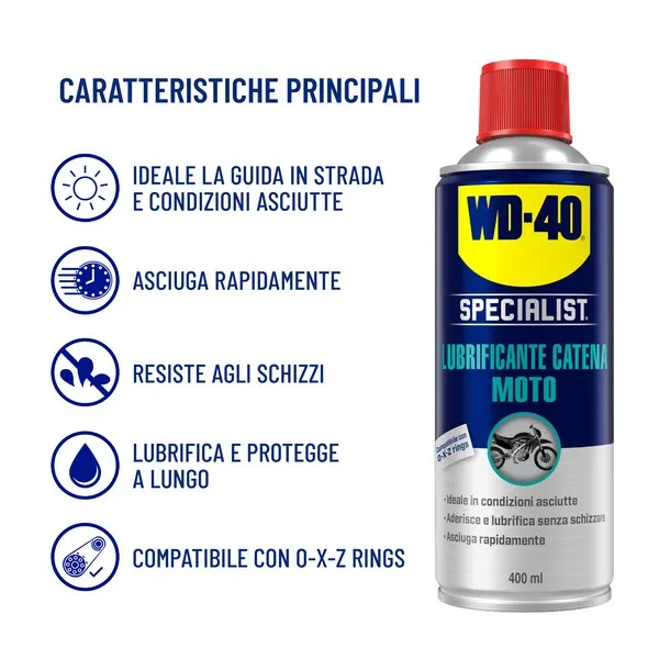WD-40 Lubrificante Catena Condizioni Asciutte 400 ml