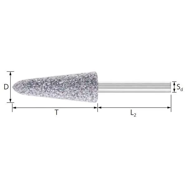 Mole coniche PFERD KE CAST EDGE 6 x 40 mm