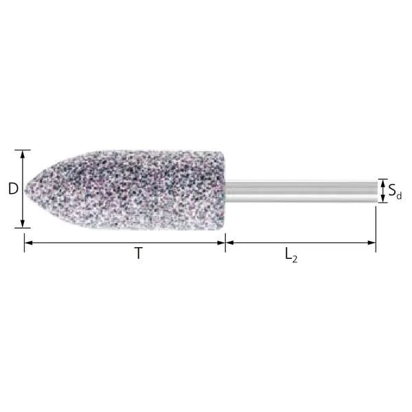 Mole a ogiva PFERD SP CAST 6 x 40 mm