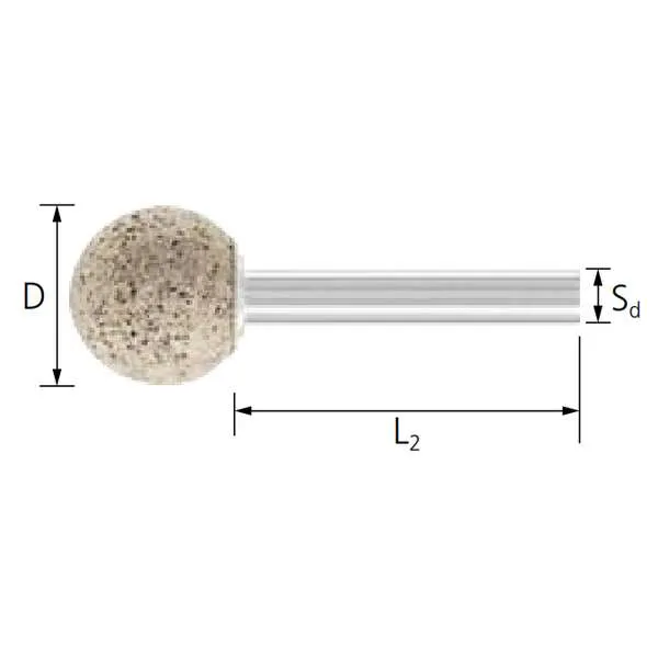 Mole sferiche PFERD KU INOX EDGE 6 x 40 mm