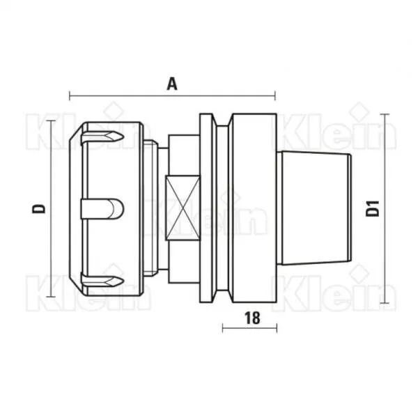 Portautensili cono hsk-50f