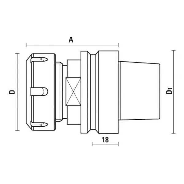 Portautensili cono hsk-63e