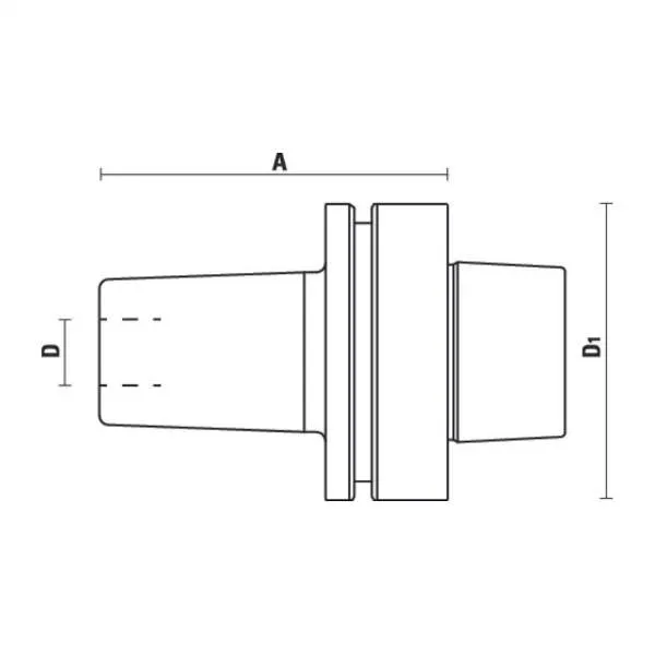 Portautensili cono hsk-63f per calettamento a caldo