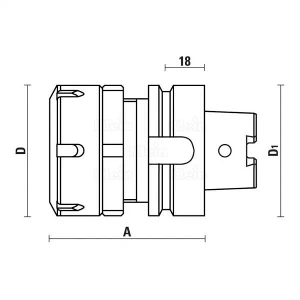 Portautensili cono hsk63a con controghiera