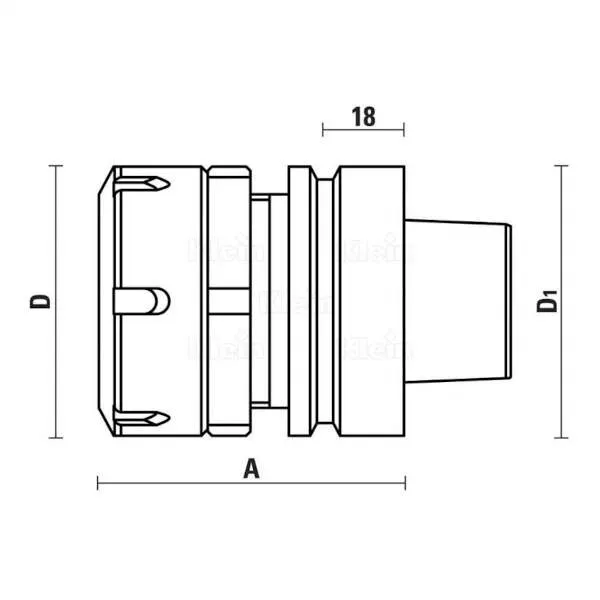 Portautensili cono hsk63f