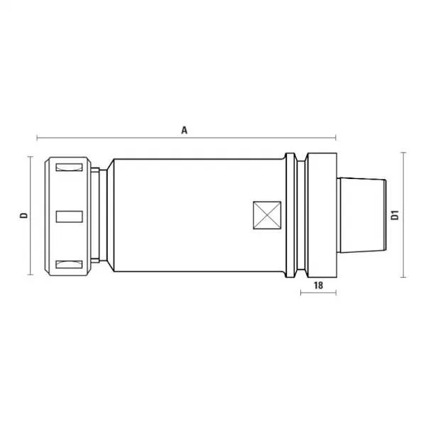 Portautensili cono hsk63f eoc25 - g2.5