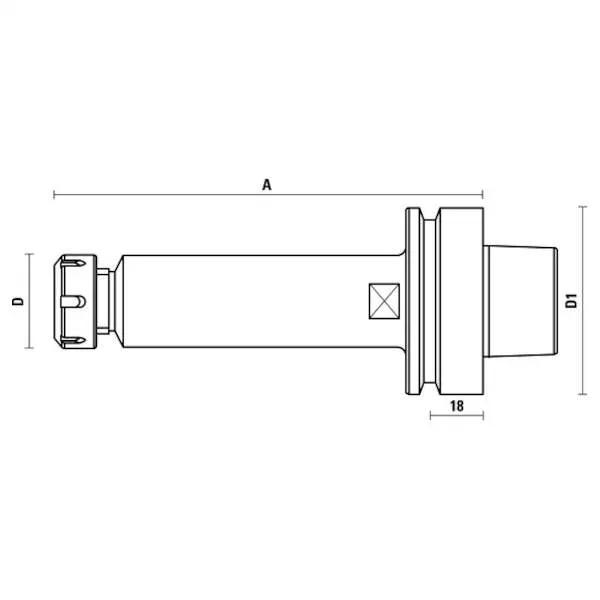 Portautensili cono hsk63f er16 - g2 5