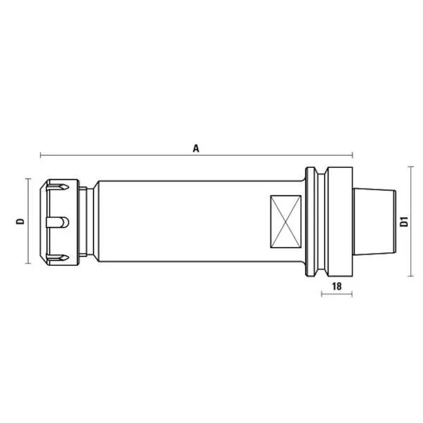 Portautensili cono hsk63f er32 - g2.5