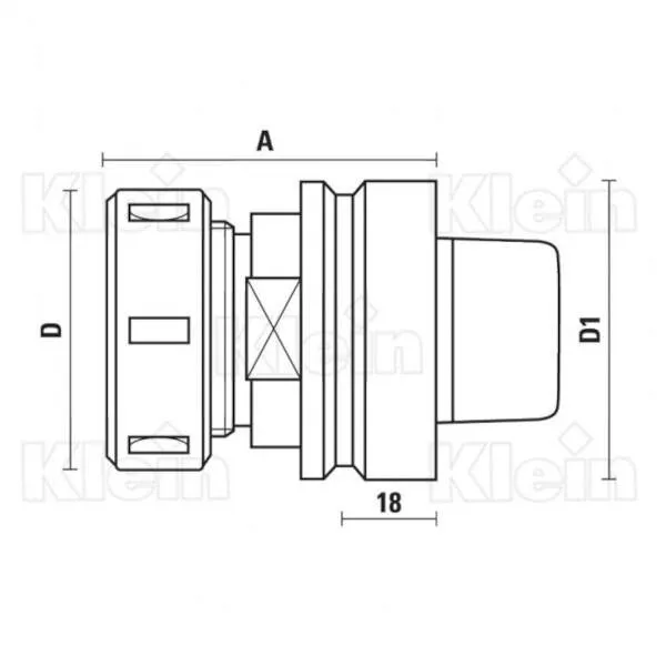 Portautensili cono hsk63f per multiax