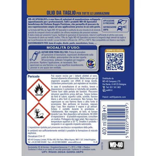 WD-40 Olio da Taglio 400 ml