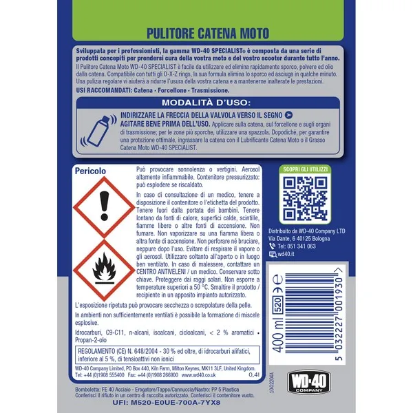 WD-40 Pulitore Catena 400 ml