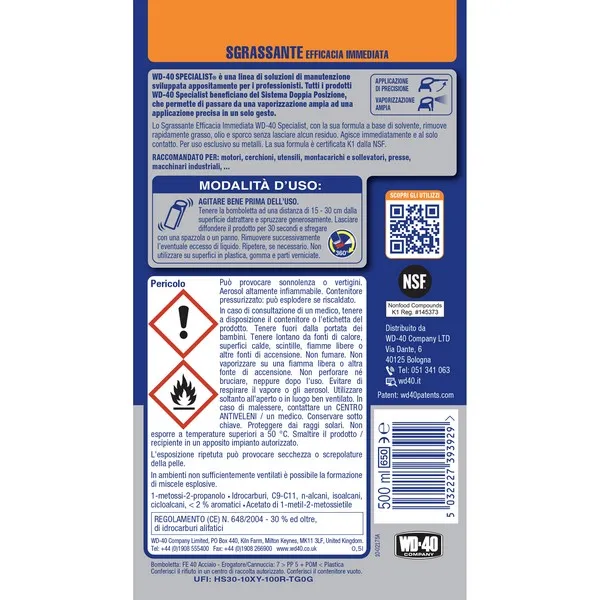 WD-40 Sgrassante efficacia immediata 500 ml