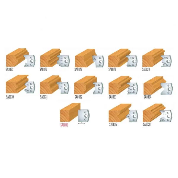 Set multiprofilo con coltelli in acciaio SP profili 25 36