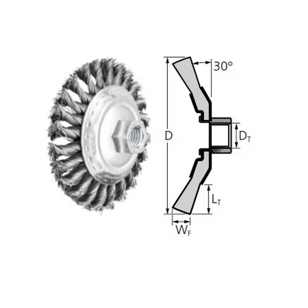 Spazzole coniche con foro filettato PFERD KBG ST