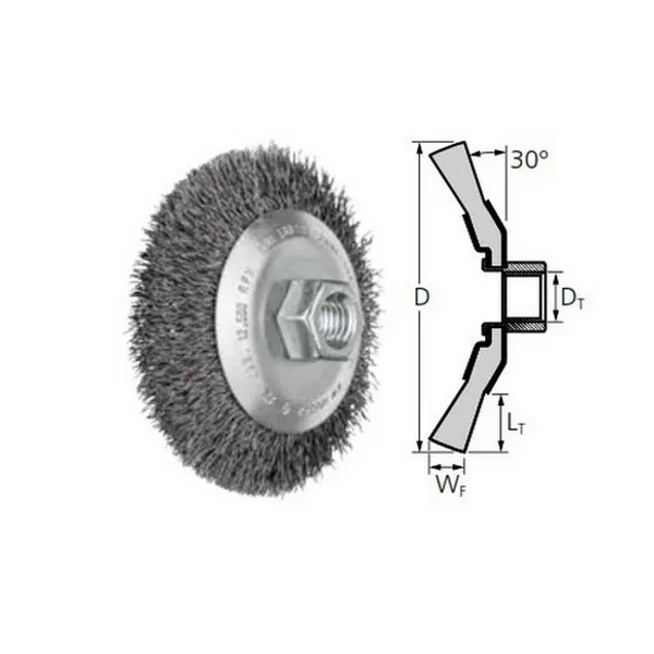 Spazzole coniche con foro filettato PFERD KBU ST