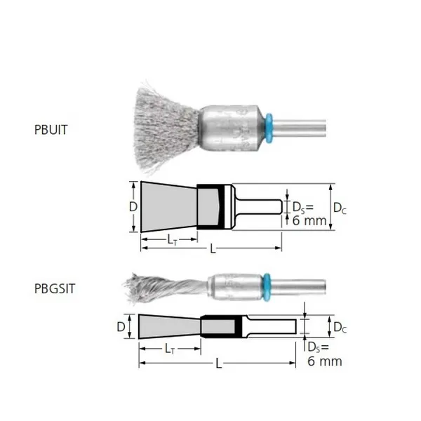 Spazzole a disco PFERD PBUIT/PBGSIT INOX
