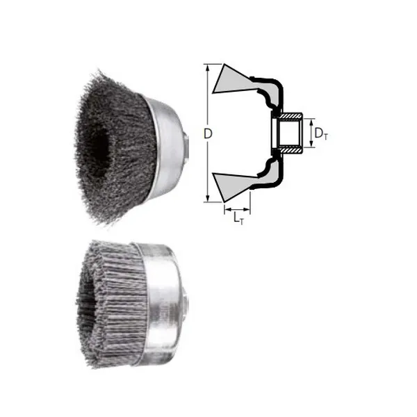 Spazzole a tazza con foro filettato PFERD TBU Sic