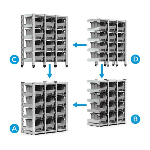 Scaffali ST con contenitori ST0901