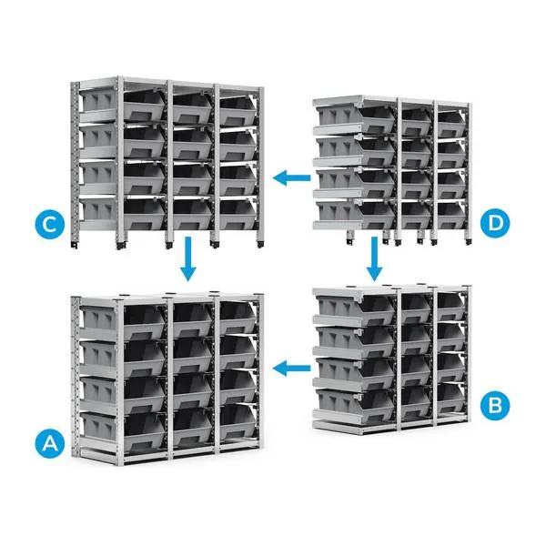 Scaffali ST con contenitori ST1201