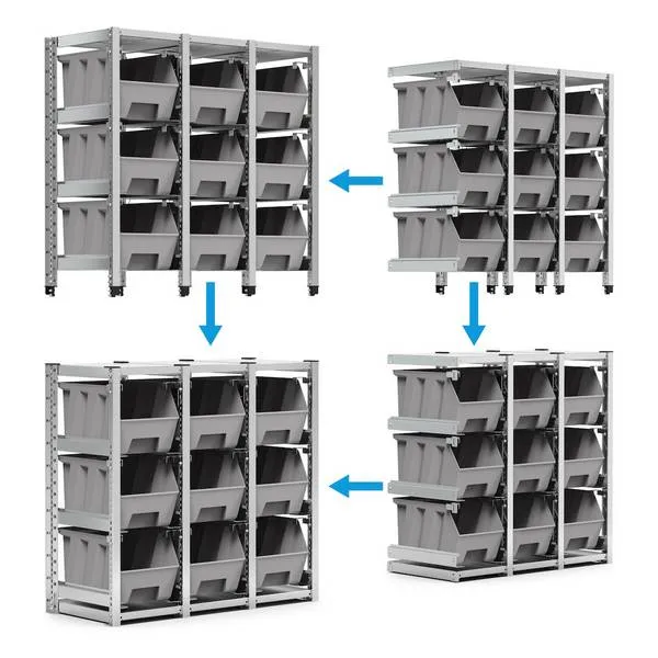Scaffali ST aggiuntivi con contenitori ST1212