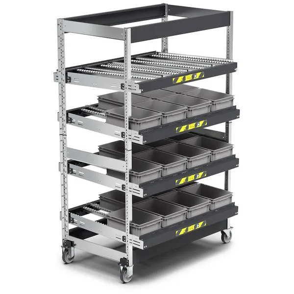 Scaffali ST con telai inclinabili con ruote ST1403
