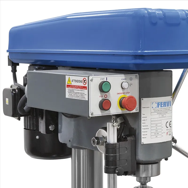 Trapano a colonna con trasmissione a cinghia T032 Fervi