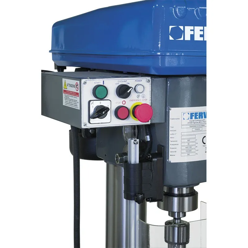 Trapano a colonna con trasmissione a cinghia T032DA Fervi
