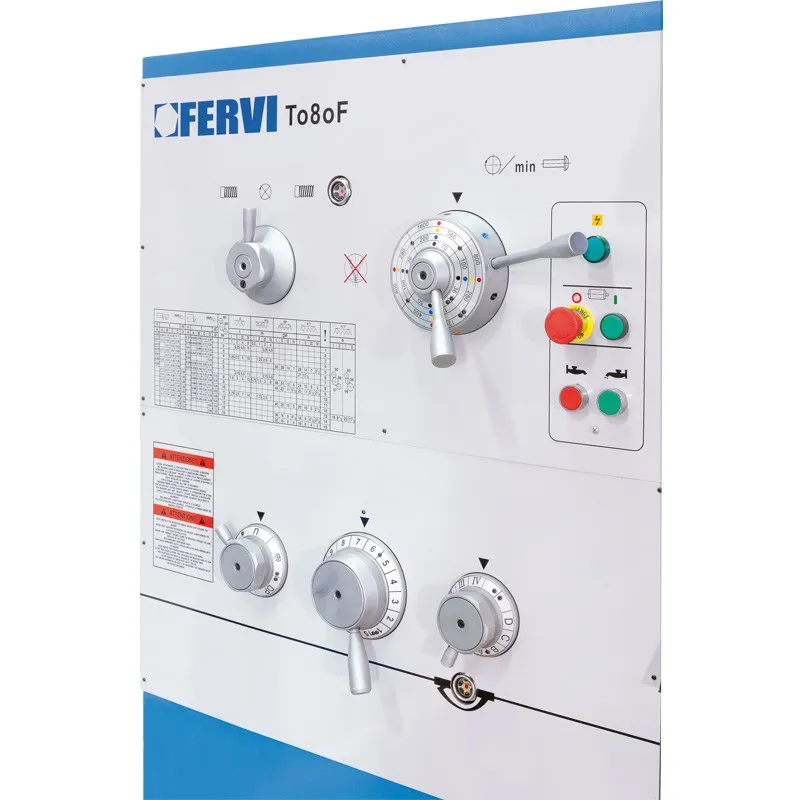 Tornio parallelo con frizione e visualizzatore T080F Fervi