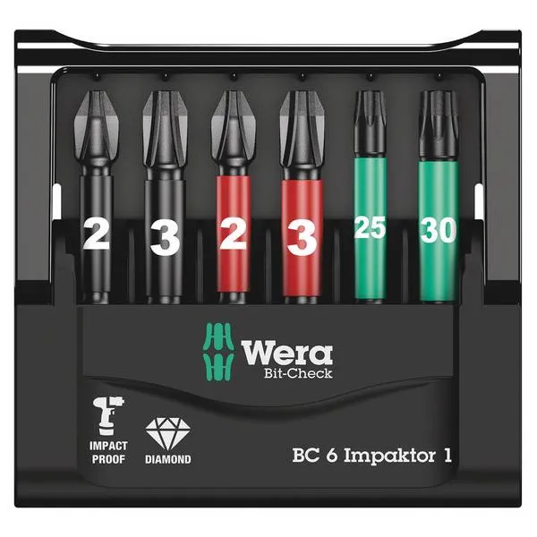 Set di inserti Wera Bit-Check 6 Impaktor 1