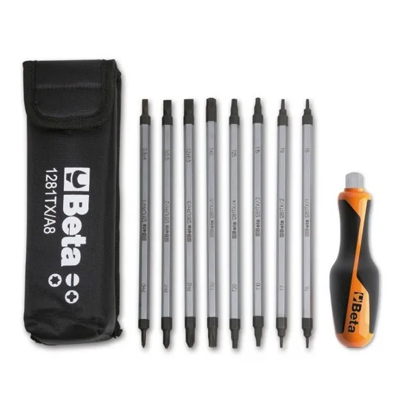 Assortimento 8 giraviti e 1 imp. Beta 1281BG-TX/A8