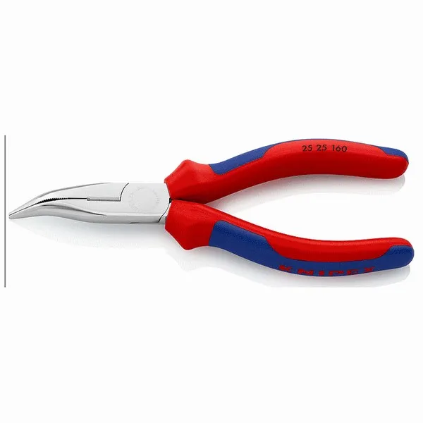 Pinza becchi mezzotondi piegati Cromati 160 mm