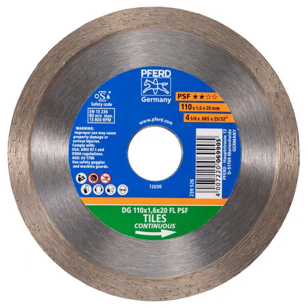 Disco taglio diamantato DG 110 x 1,6 x 20 FL PSF