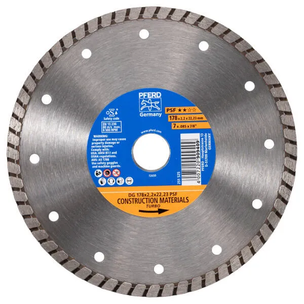 Disco taglio diamantato DG 178 x 2,2 x 22,23 PSF