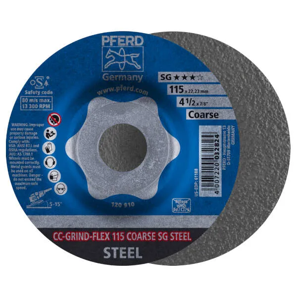 Disco da sbavo CC-GRIND-FLEX 115 SG STEEL COARSE