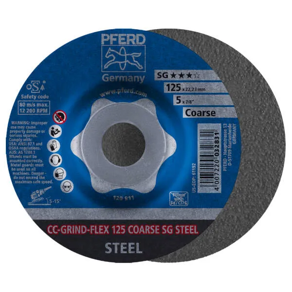 Disco da sbavo CC-GRIND-FLEX 125 SG STEEL COARSE