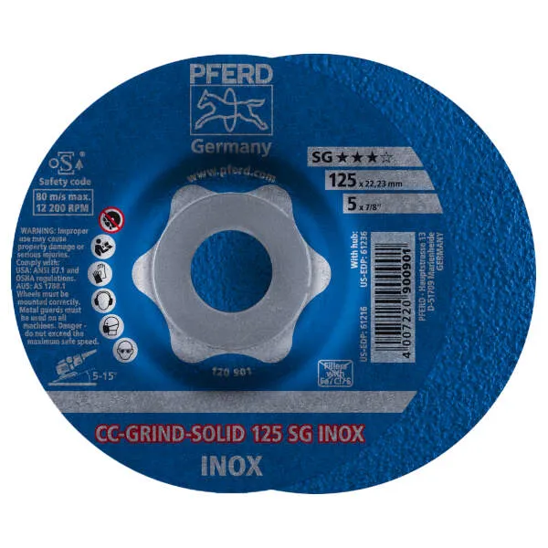Disco da sbavo CC-GRIND-SOLID 125 SG INOX