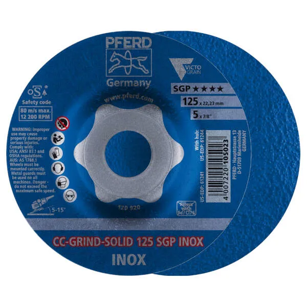 Disco da sbavo CC-GRIND-SOLID 125 SGP INOX