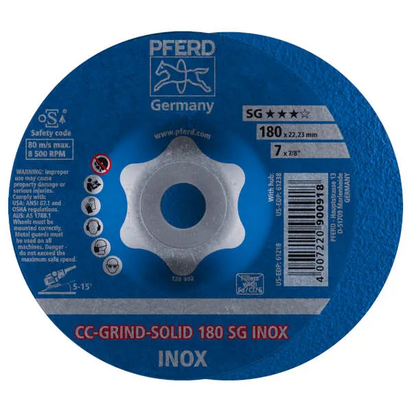 Disco da sbavo CC-GRIND-SOLID 180 SG INOX