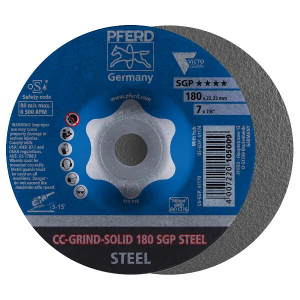 Disco da sbavo CC-GRIND-SOLID 180 SGP STEEL Disco da sbavo CC-GRIND-SOLID 180 SGP STEEL