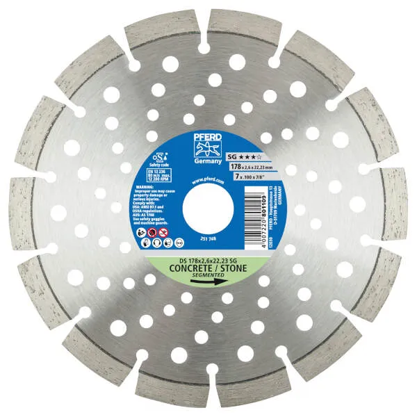 Dischi taglio diamantati DS 178 x 2,6 x 22,23 SG Dischi taglio diamantati DS 178 x 2,6 x 22,23 SG