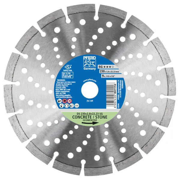 Dischi taglio diamantati DS 230 x 2,8 x 22,23 SG Dischi taglio diamantati DS 230 x 2,8 x 22,23 SG