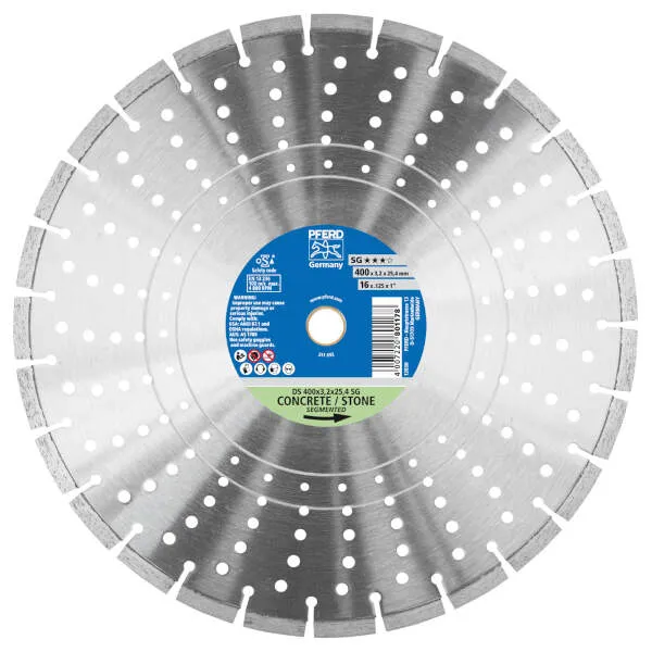Dischi taglio diamantati DS 400 x 3,2 x 25,4 SG