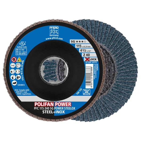 Disco lamell. PFC 115 Z 40 SG POWER STEELOX/X-LOCK