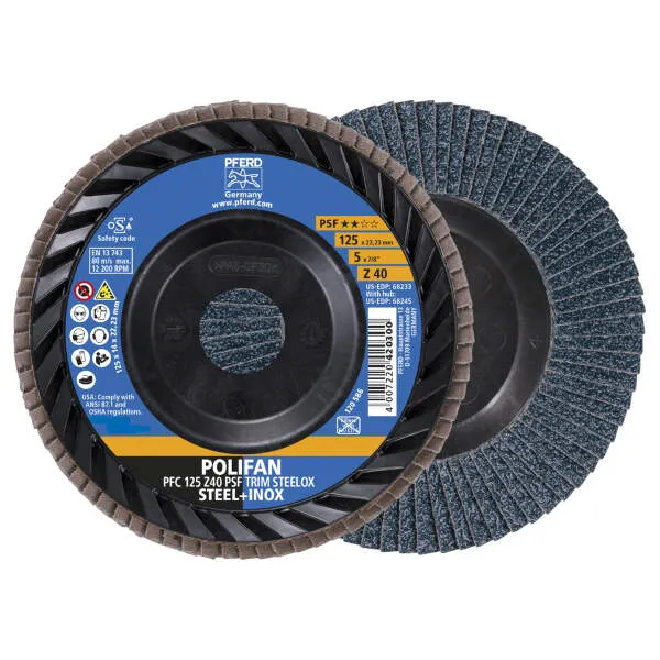 Disco lamellare PFC 125 Z 40 PSF TRIM STEELOX Disco lamellare PFC 125 Z 40 PSF TRIM STEELOX