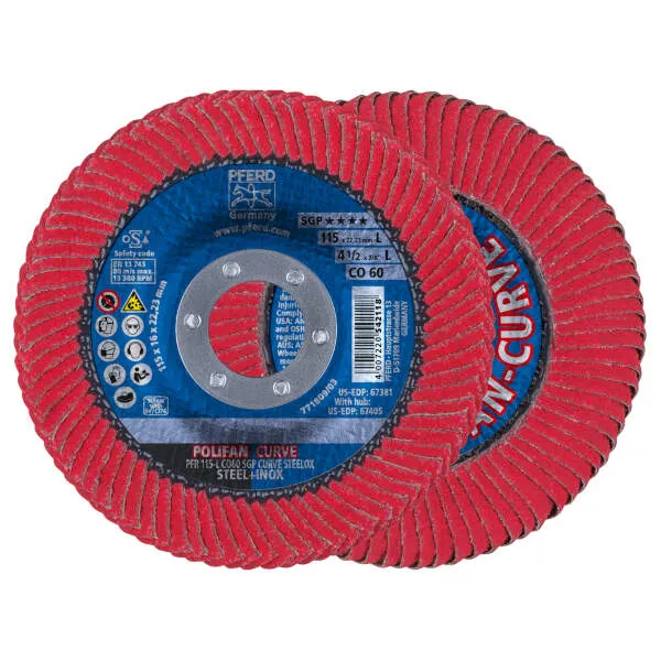 Disco lamellare PFR 115-L CO 60 SGP CURVE STEELOX
