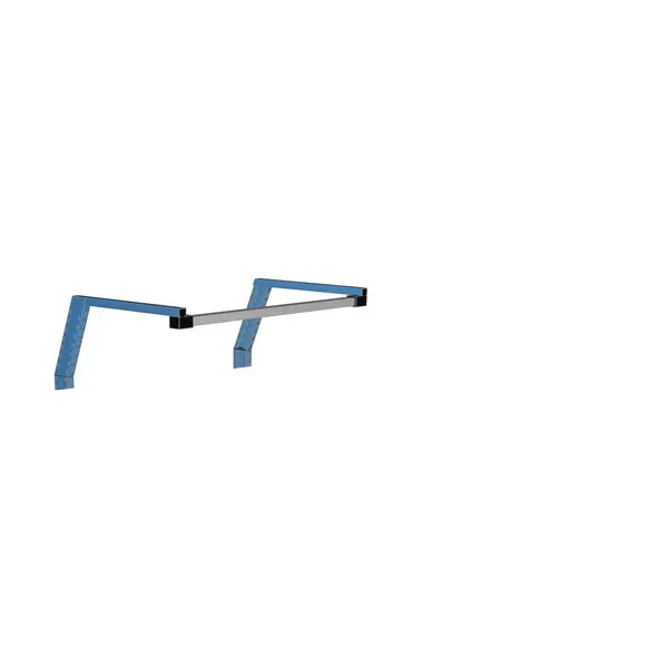 Kit FAMI 2 supporti inclinati binario base RAL5012 Kit FAMI 2 supporti inclinati binario base RAL5012