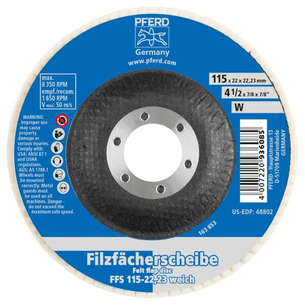 Disco a lamelle in feltro morbido FFS 115/22,23 W