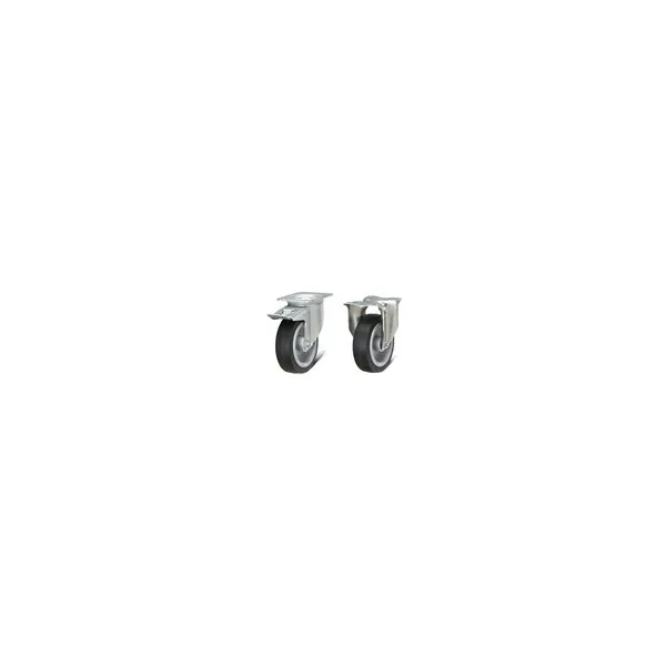 Kit FAMI ruote in gomma elastica  125 mm.